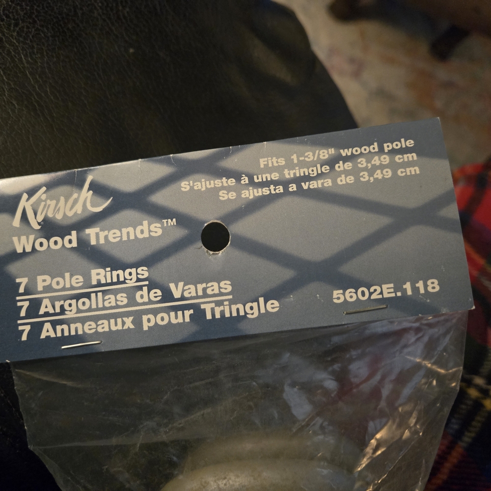 Kirsch Wood Rings Set Set Of 7 - Picture 2 of 2
